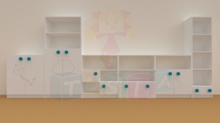 Zestaw z turkusowymi rączkami